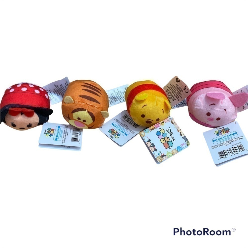 Disney Tsum Tsum Plush Bundle NEW Minnie Tigger Pooh Piglet Stuffed NWT